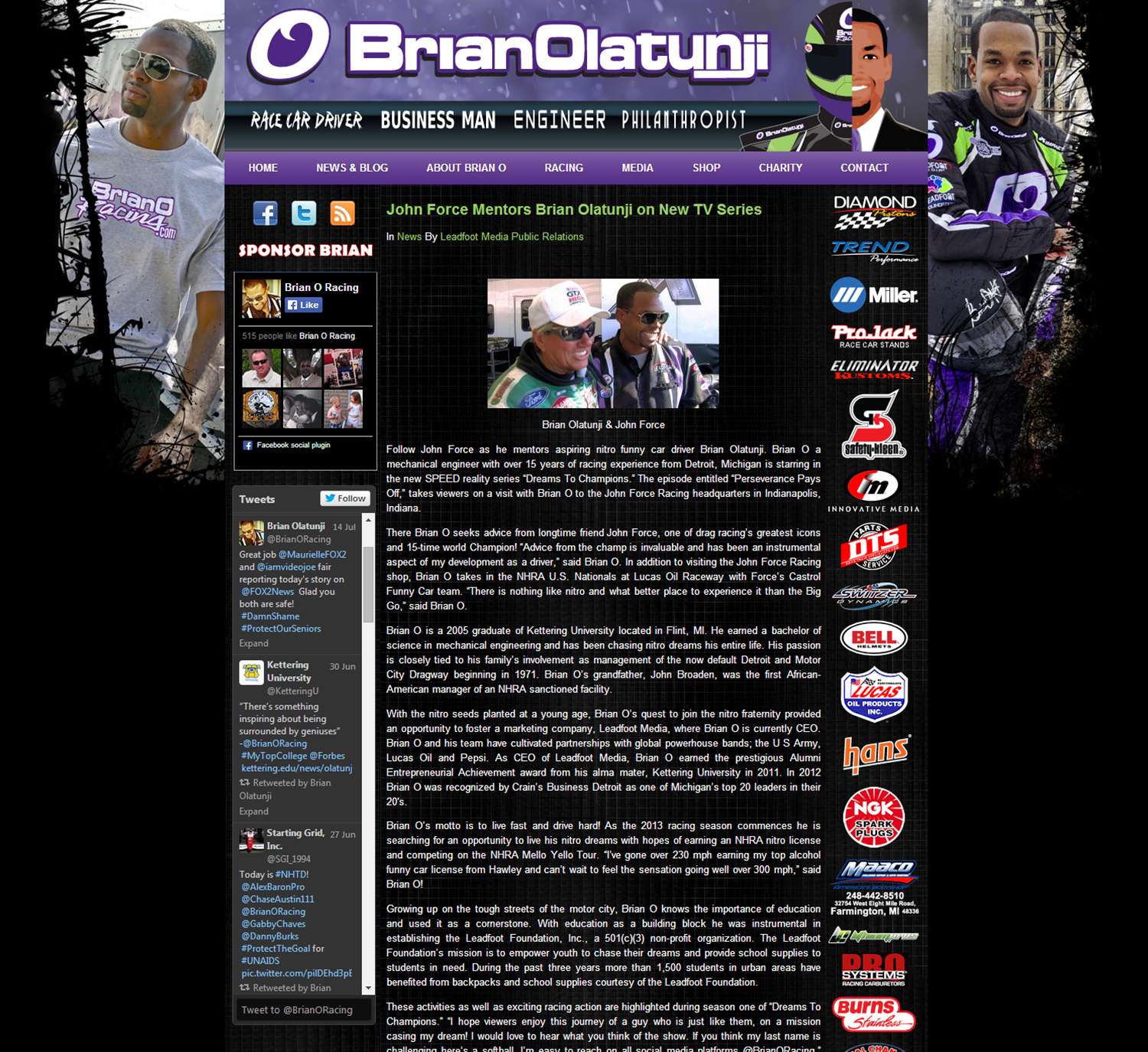 Web Design Brian O Racing